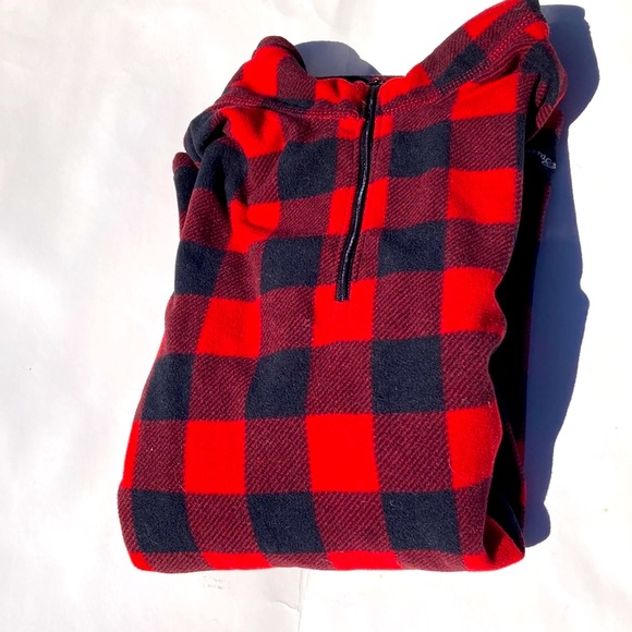 Eddie Bauer XL Polar Pullover Red and Black - Picture 11 of 12